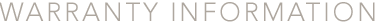 Warranty Information